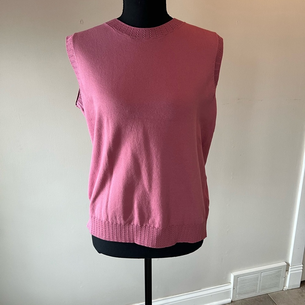 Boden Pink Knit Layering Tank Top